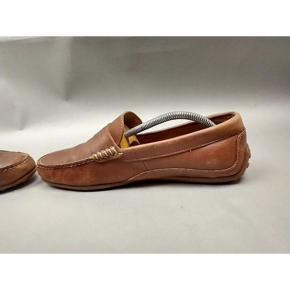 Florsheim Driver Mens Loafer Driving Moccasins Shoes Brown Leather‎ Slip-On 9.5